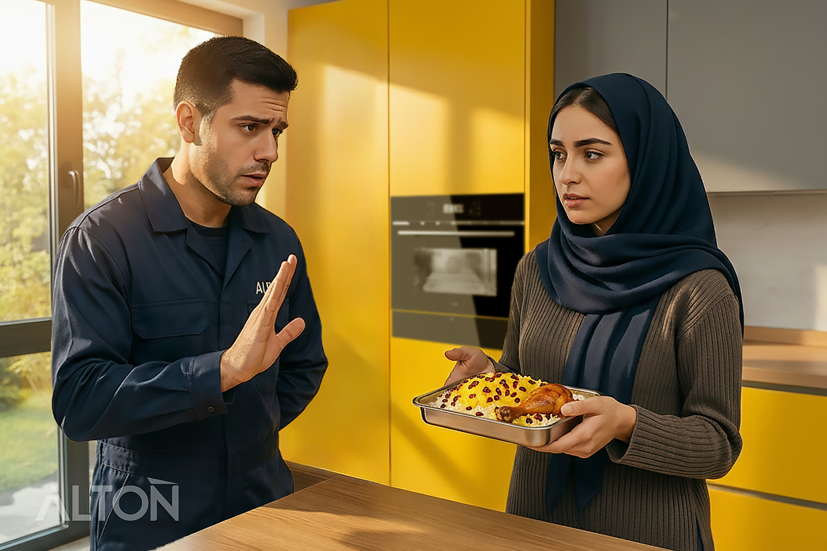 استفاده از ظروف فلزی یا فویل آلومینیومی