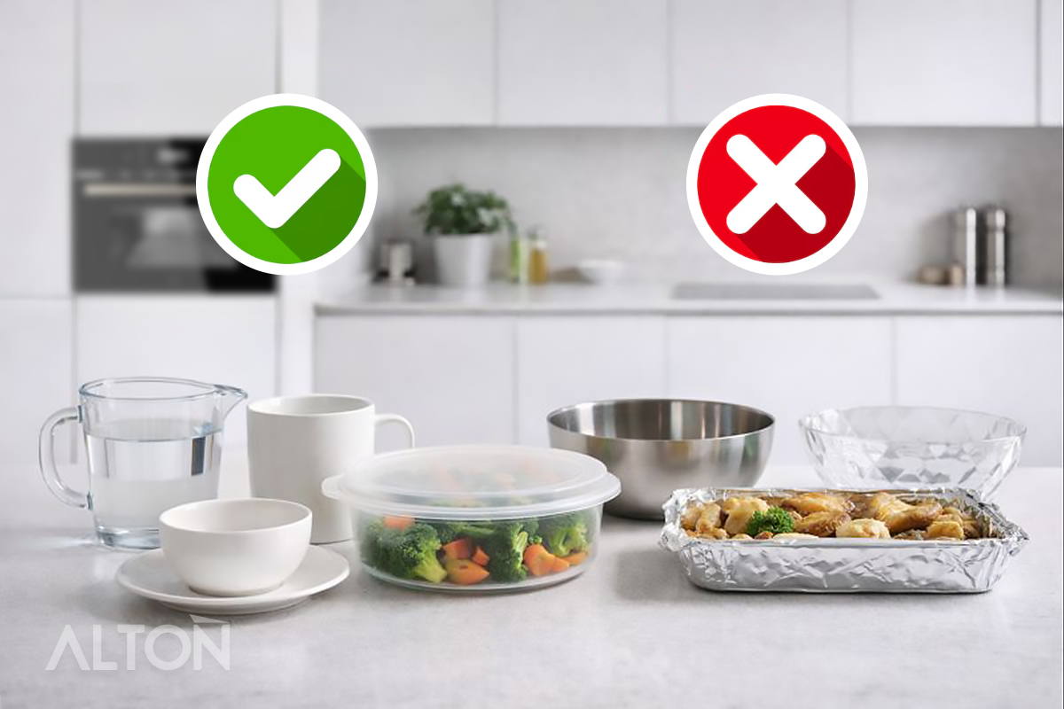 ظروف مناسب و نامناسب برای مایکروویو